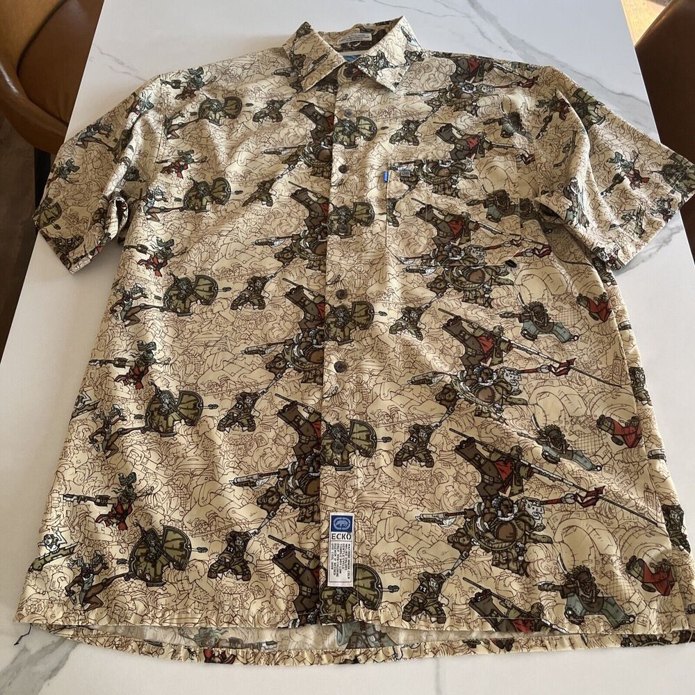 Vintage Marc Ecko Shirt Men's L The Blue Rhino Exhibit Graffiti Art Style Rare